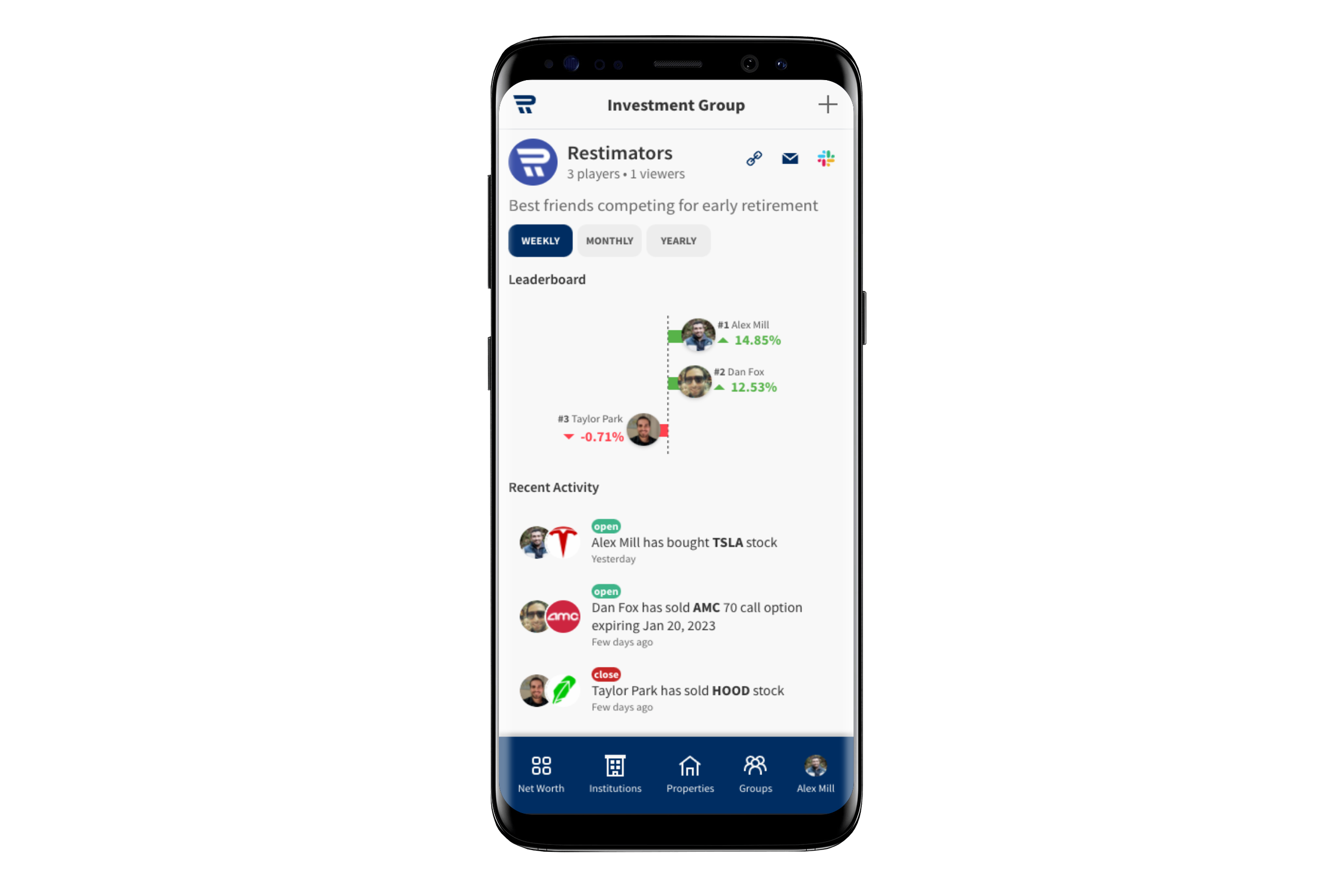 investment groups mobile